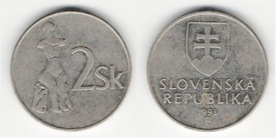 2 koruny 1993