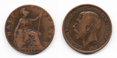 ½ Penny 1917