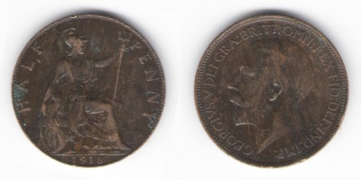 ½ penny 1918