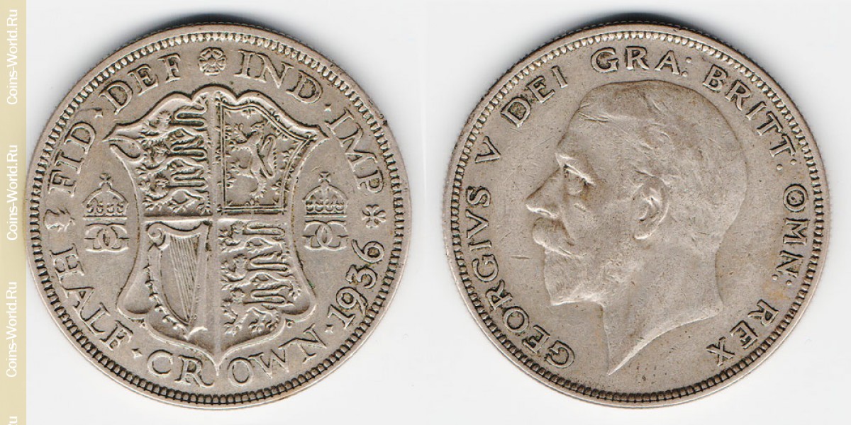½ crown 1936 United Kingdom