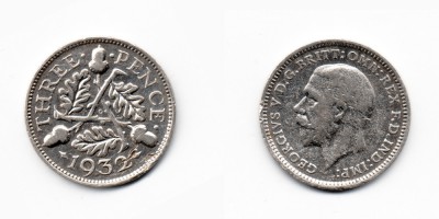 3 pence 1932