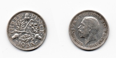 3 pence 1933