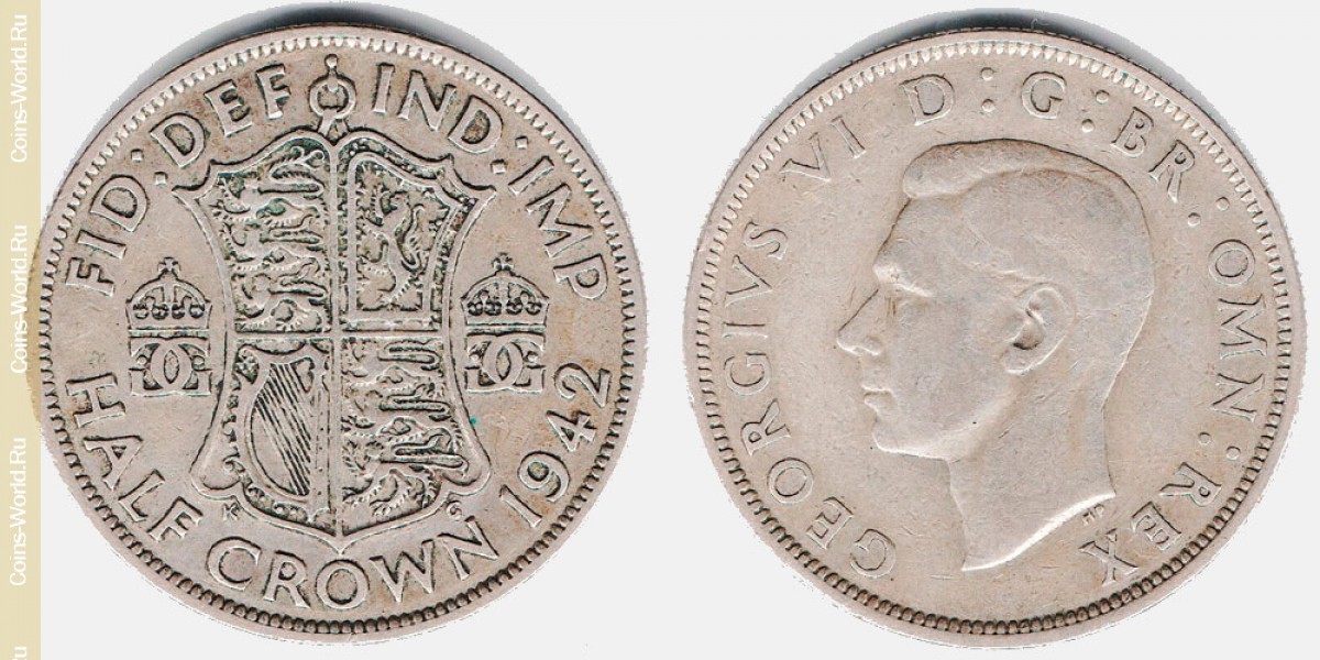 ½ crown, 1942 United Kingdom