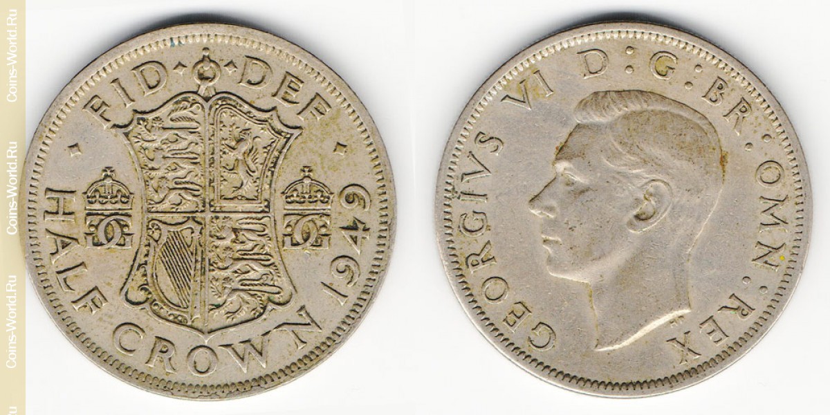 ½ crown, 1949 United Kingdom