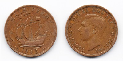 ½ pence 1943