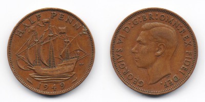 ½ penny 1949