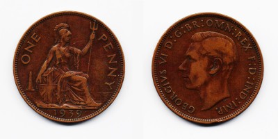 1 пенни 1939 года
