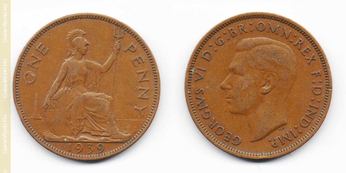 1 Penny 1939 Großbritannien