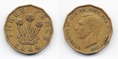 3 pence 1944