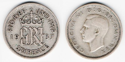 6 peniques 1937