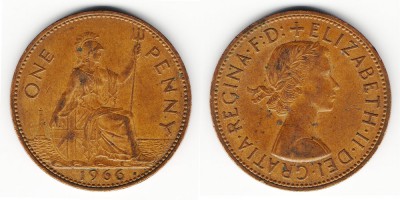 1 пенни 1966 года