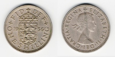 1 shilling 1956