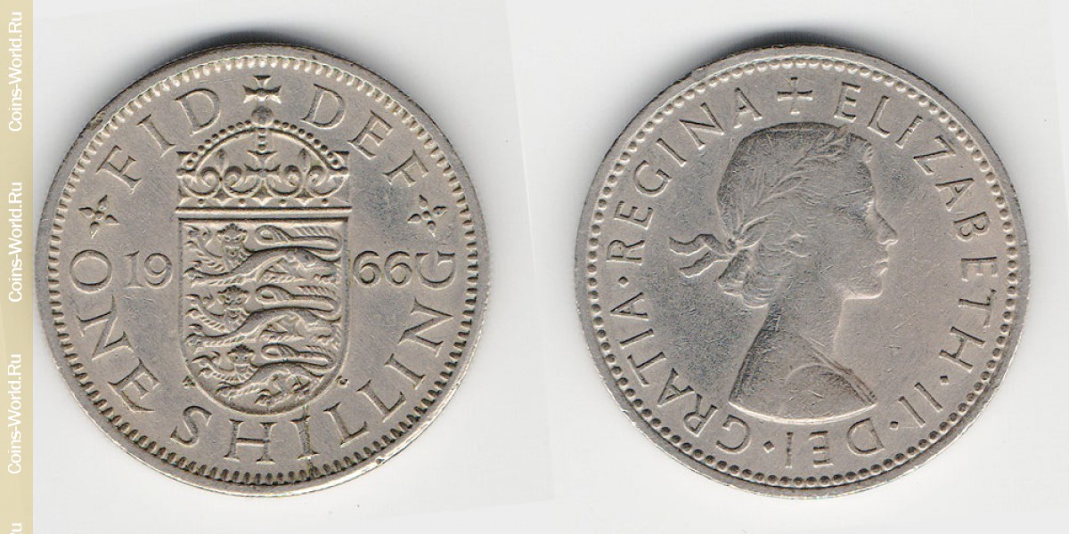 1 shilling 1966, Reino Unido