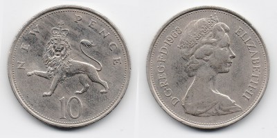 10 pence novos 1968
