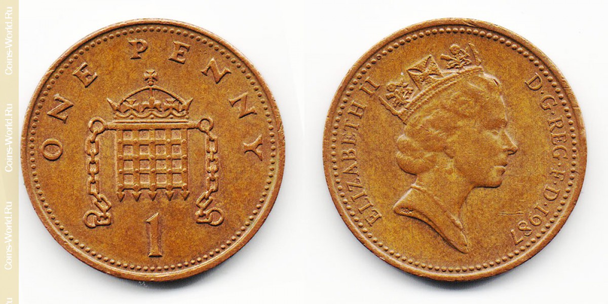 1 Penny 1987 Großbritannien
