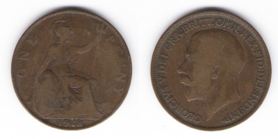 1 пенни 1918 год
