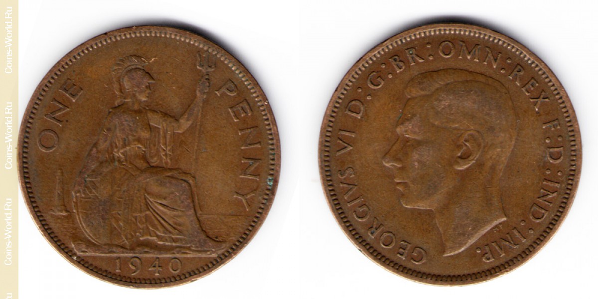 1 penny 1940 Europe