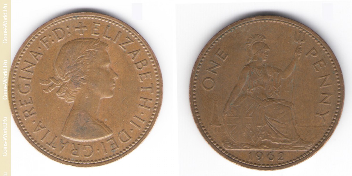 1 penny 1962 United Kingdom