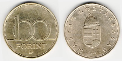 100 forint 1995