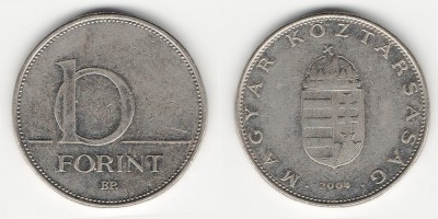 10 forint 2004