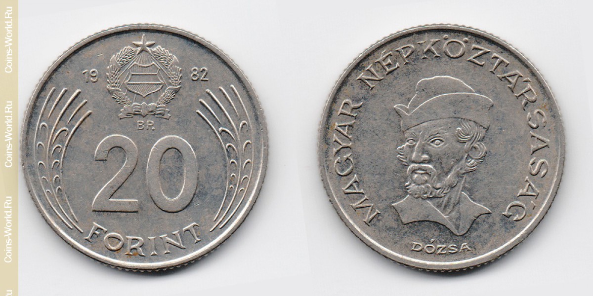 20 Forint 1982 Ungarn