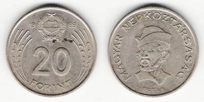 20 forint 1989