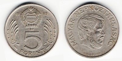 5 forint 1989