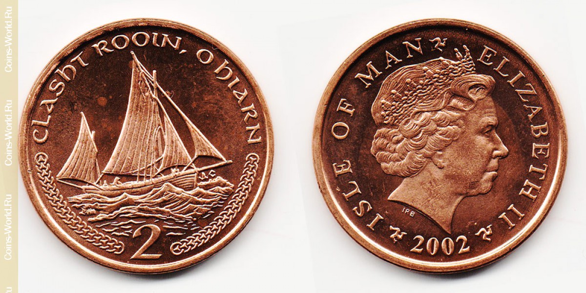 2 pence 2002, a Ilha de Man