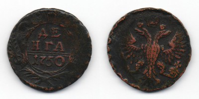 1 деньга 1750 года