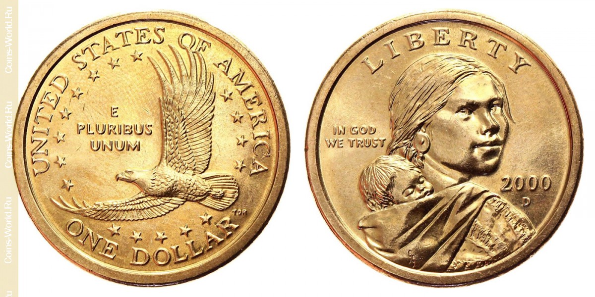 1 dólar 2000 D, EUA