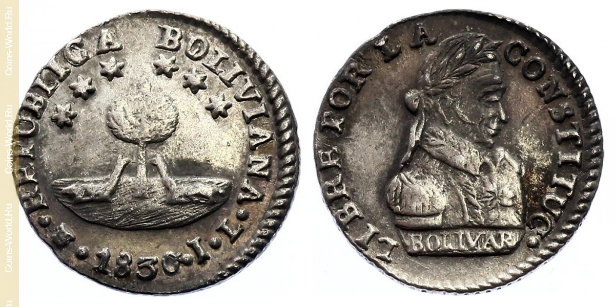 ½ суэльдо 1830 года, Боливия