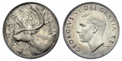 25 центов 1952 года