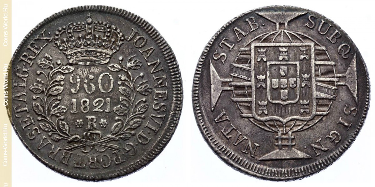 960 Réis 1821 R, Brasilien 