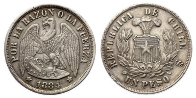 1 peso 1884