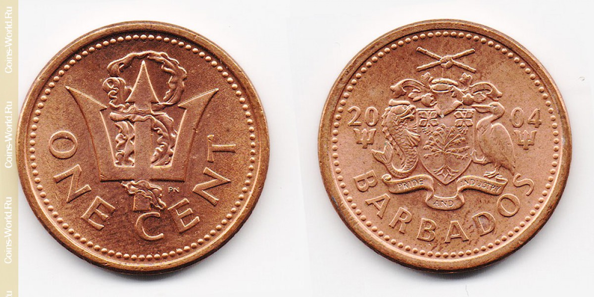 1 centavo  2004, Barbados