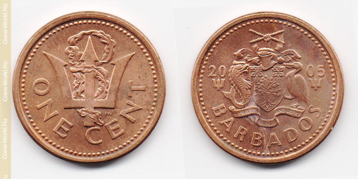 1 centavo  2005, Barbados