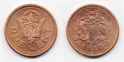 1 цент 2005 года 