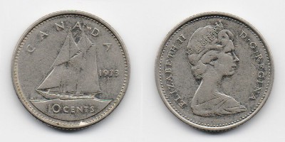 10 центов 1973 года
