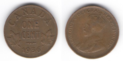 1 цент 1936 года