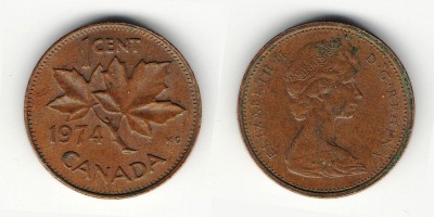1 цент 1974 года