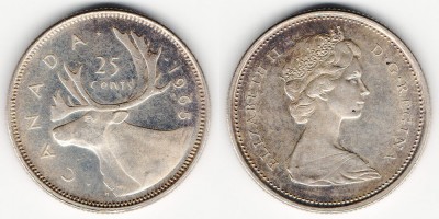 25 центов 1965 года
