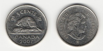 5 центов 2007 года