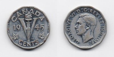 5 центов 1945 года