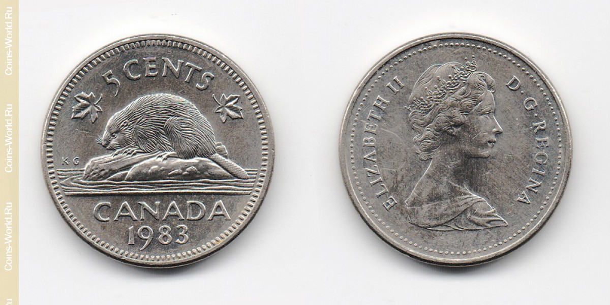 5 cêntimos 1983 Canadá