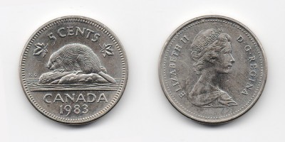 5 центов 1983 года