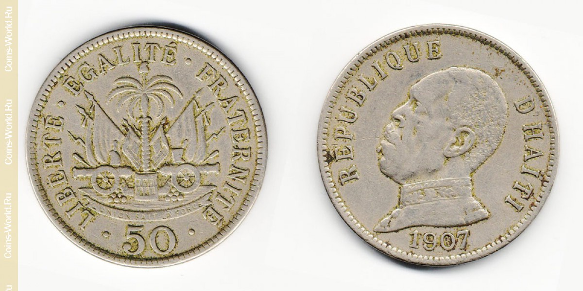 50 сантимов 1907 года Гаити