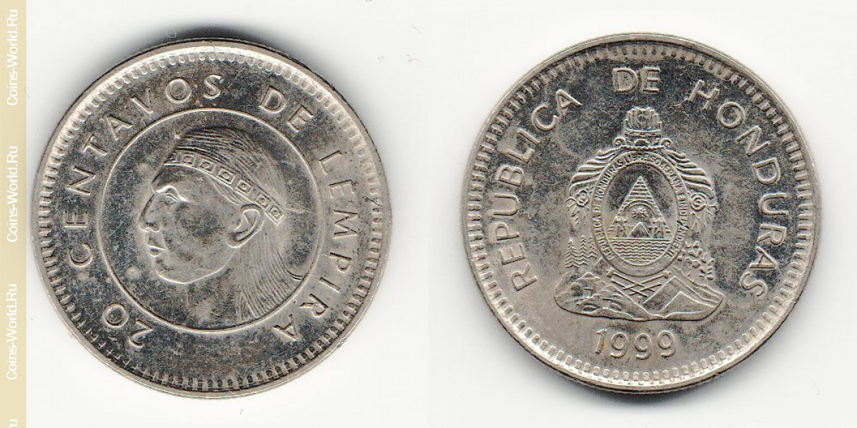 20 centavos  1999, Honduras