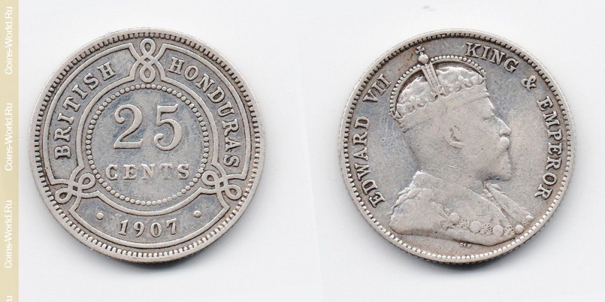 25 cents 1907 Honduras