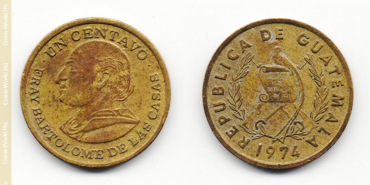 1 centavo  1974, Guatemala
