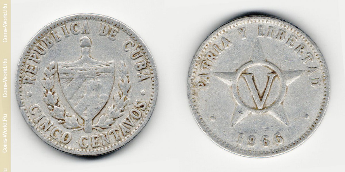 5 centavos  1966 Cuba
